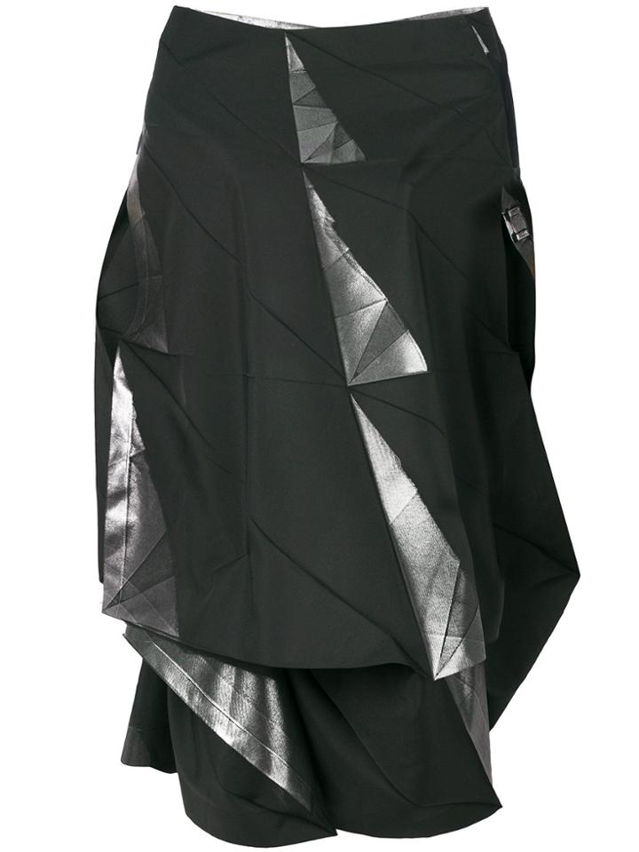 Issey Miyake Off The Shoulder Origami Dress - Black
