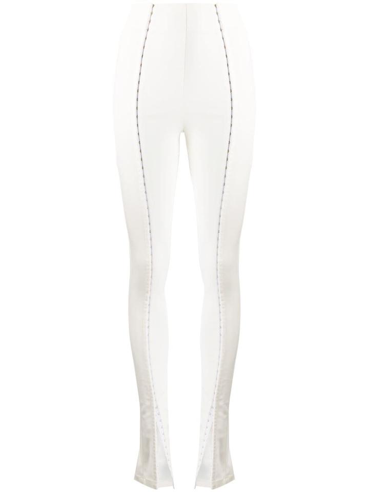 Murmur Hook Detail Skinny Trousers - White