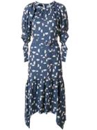 Eudon Choi Geometric Print Dress - Blue