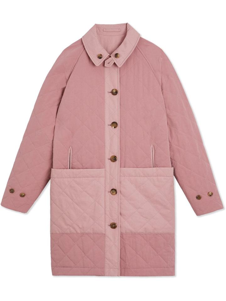Burberry Kids Teen Reversible Tropical Gabardine Car Coat - Pink