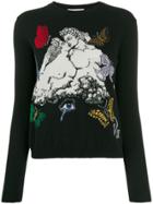 Valentino Jacquard Knitted Jumper - Black