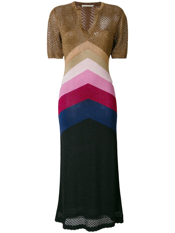 Marco De Vincenzo Colour Block Lurex Dress - Multicolour