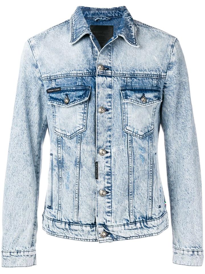 Philipp Plein Destroyed Jacket - Blue
