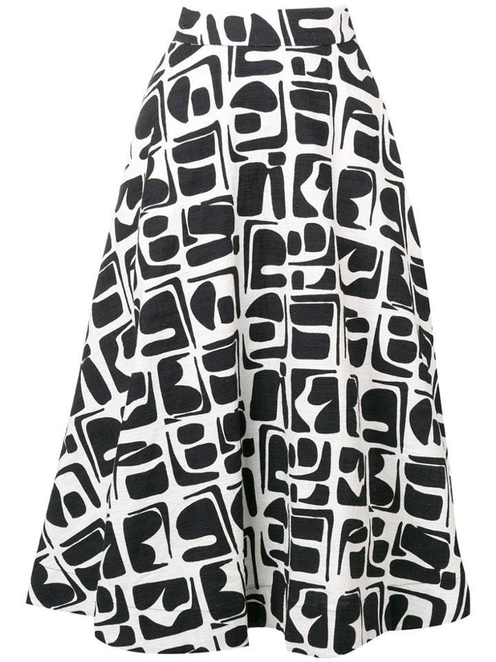 La Doublej Circle Midi Skirt - Black