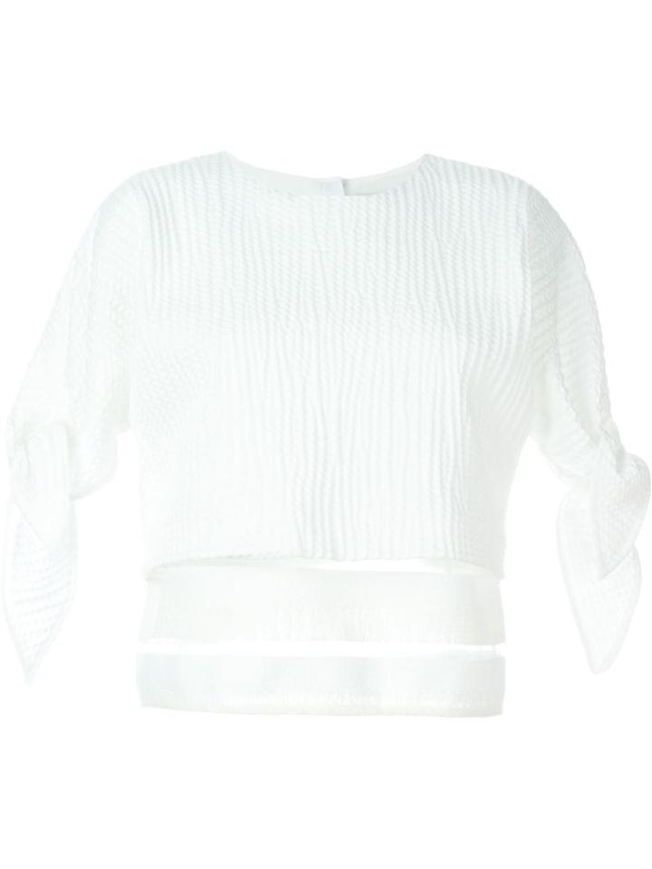 Msgm Knotted Sleeve Top