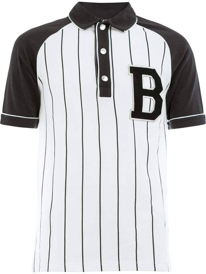 Balmain Patch Detail Polo Shirt - White