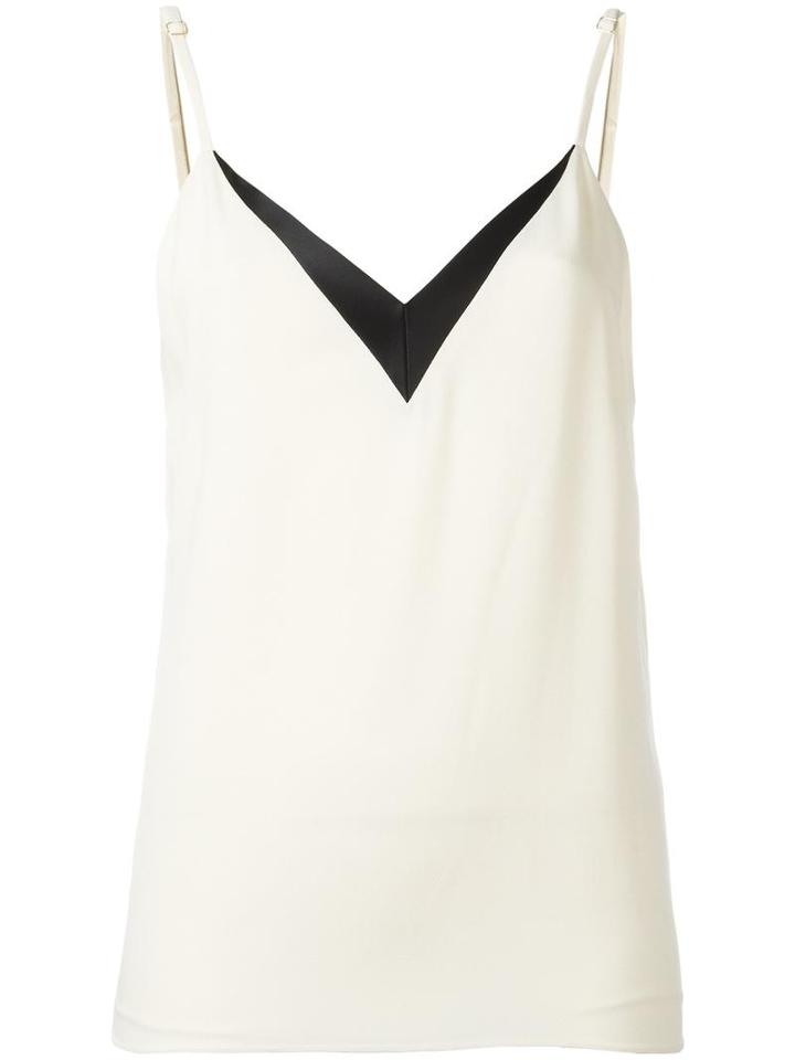 Lanvin Spaghetti Strap Blouse, Women's, Size: 38, White, Acetate/viscose