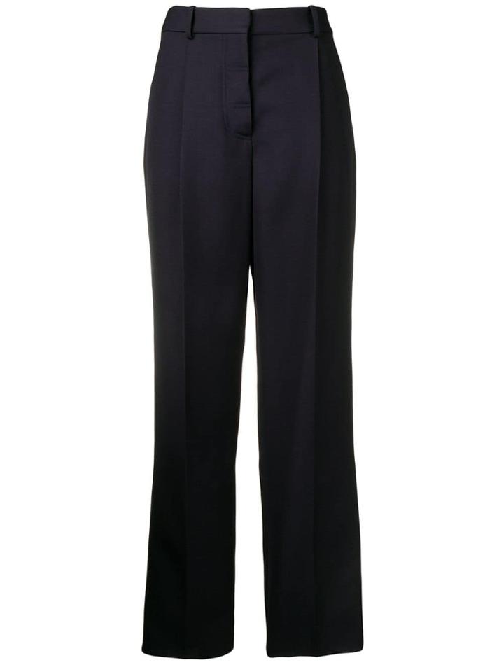 Victoria Beckham Straight Leg Tailored Trousers - Blue