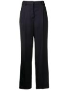 Victoria Beckham Straight Leg Tailored Trousers - Blue