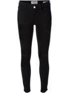 Frame Denim Ripped Skinny Jean, Women's, Size: 29, Black, Cotton/polyester/spandex/elastane