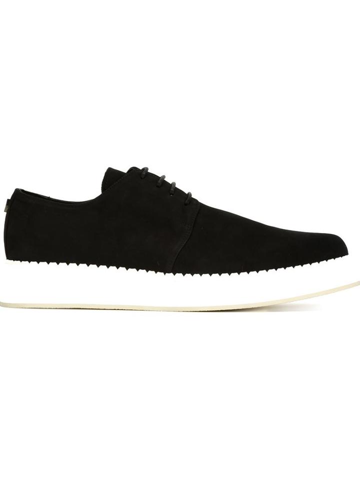 Mcq Alexander Mcqueen Rubber Sole Derby Shoes, Men's, Size: 41, Black, Calf Leather/leather/rubber