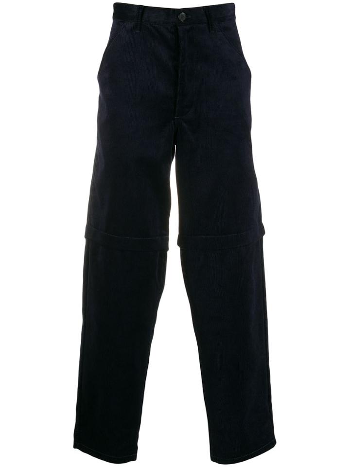 Comme Des Garçons Shirt Regular Corduroy Trousers - Blue