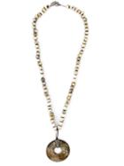 Loree Rodkin Diamond Stone Disc Lariat Necklace - Neutrals
