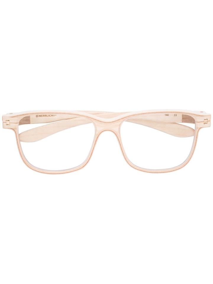 Herrlicht Square Frame Glasses - Nude & Neutrals