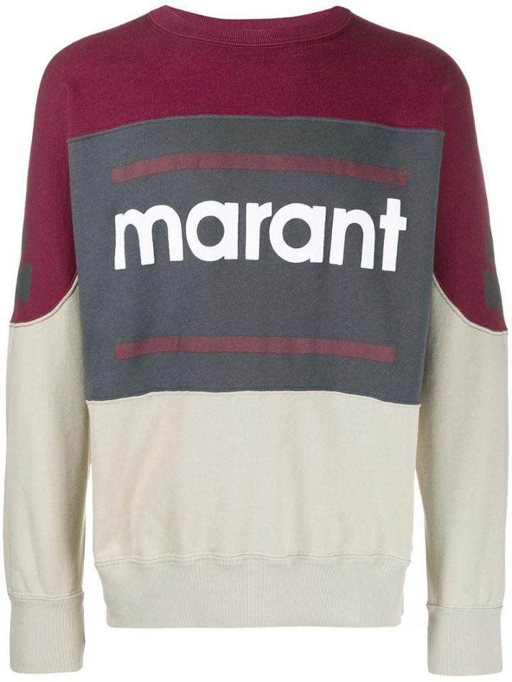 Isabel Marant Contrast Logo Sweatshirt - White