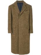 Mp Massimo Piombo Herringbone Tweed Coat - Brown