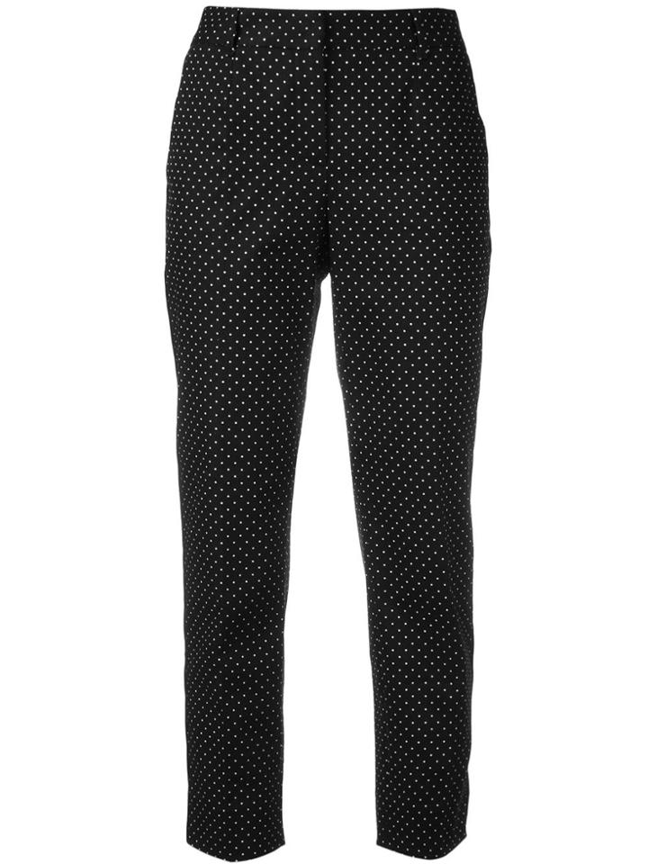 Dolce & Gabbana Polka Dot Cropped Trousers - Black