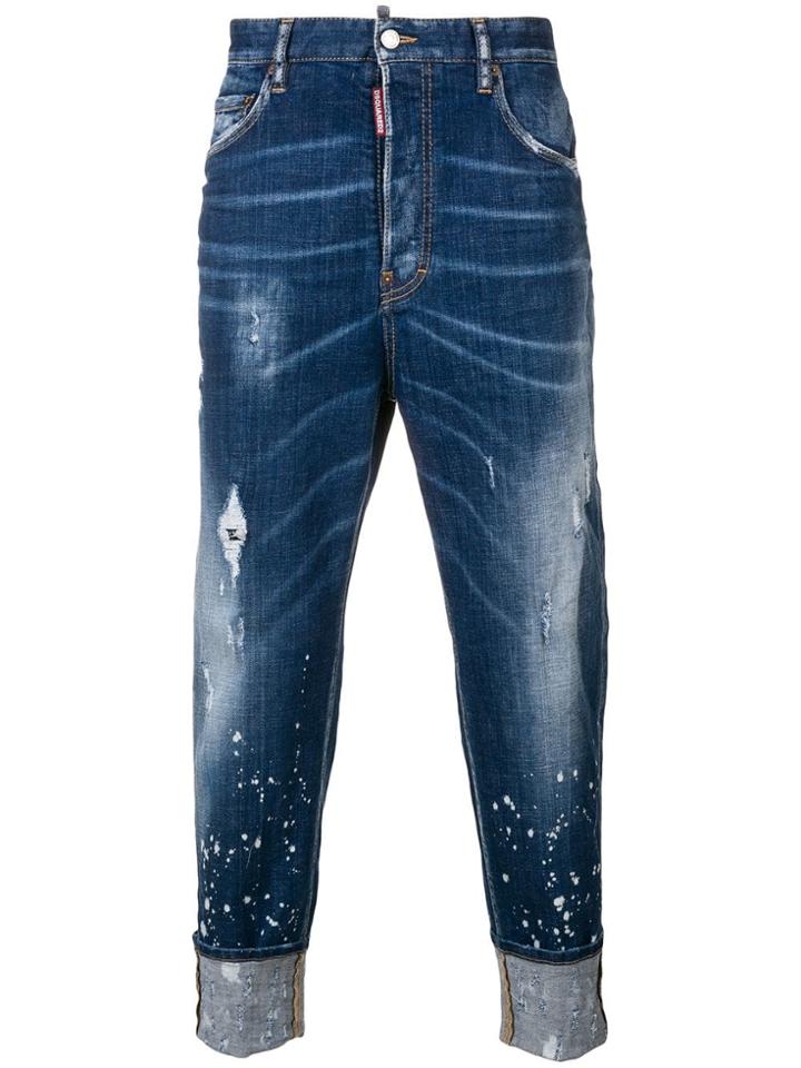 Dsquared2 80's Cropped Jeans - Blue