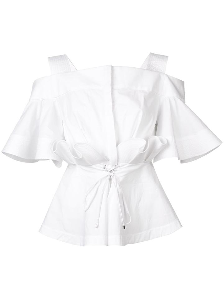 Acler Cropped Off Shoulder Blouse - White