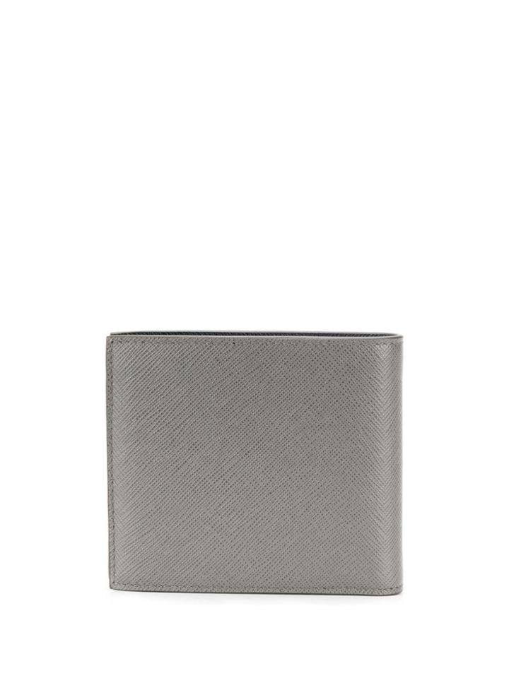 Prada Logo Billfold Wallet - Grey