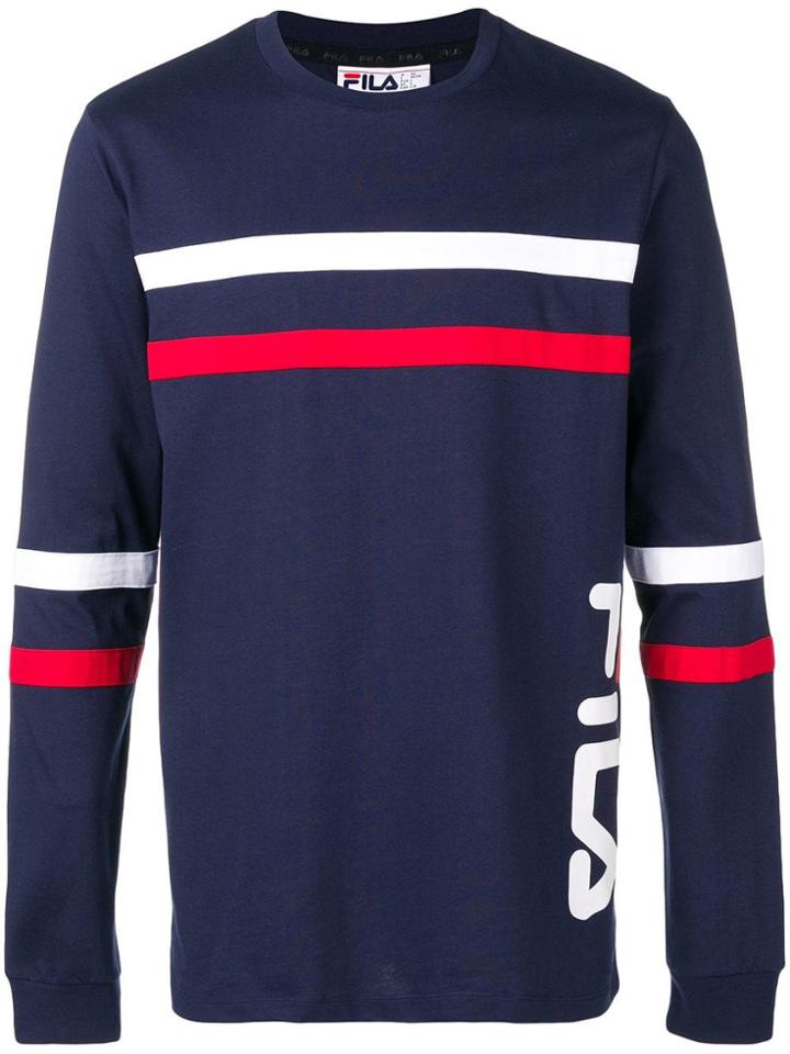 Fila Striped Basic Sweatshirt - Blue