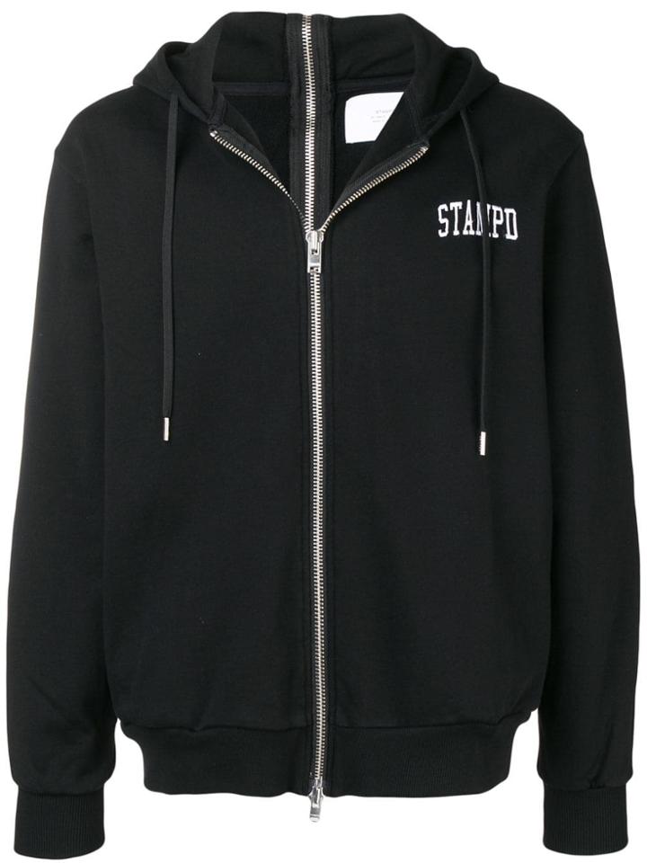 Stampd Hooded Logo Jacket - Black