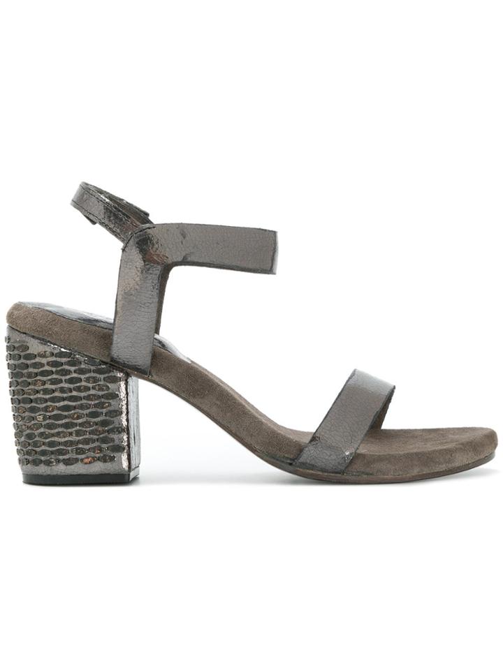 Calleen Cordero Embellished Block Heel Sandals - Grey