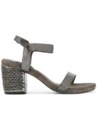 Calleen Cordero Embellished Block Heel Sandals - Grey