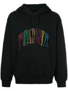 Doublet Unfinished Embroidery Hoodie - Black