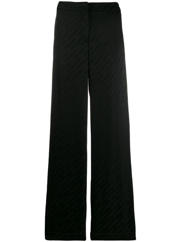 Off-white Logo Jacquard Trousers - Black