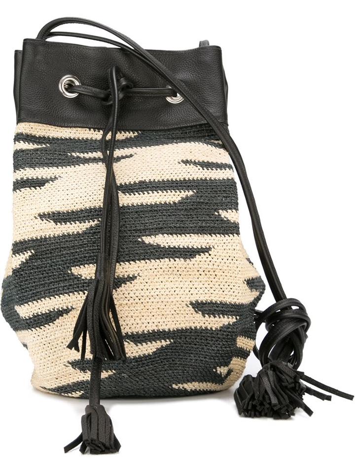 Sensi Studio Tassel Detail Sack Shoulder Bag