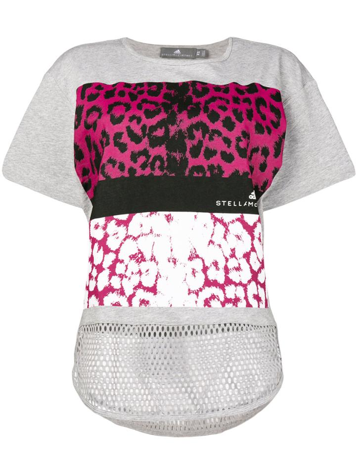 Adidas By Stella Mccartney Leopard Tee - Grey