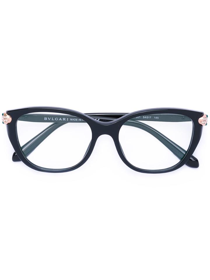 Bulgari Cat Eye Glasses - Black