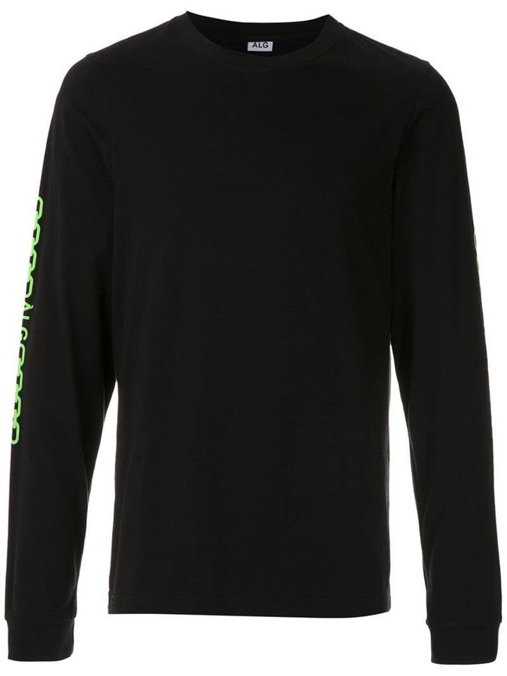 Àlg Printed Sleeve T-shirt - Black