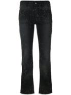 Stella Mccartney Star Stitched Crop Flare Jeans - Black