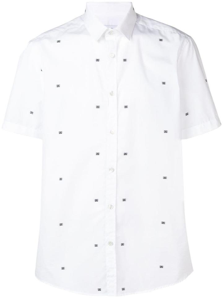 Les Hommes Urban Logo Print Shirt - White