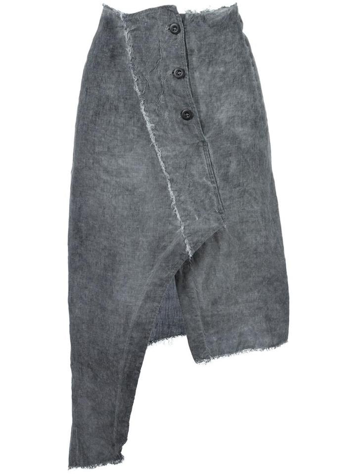 Lost & Found Rooms Asymmetric Skirt, Women's, Size: Xs, Grey, Linen/flax