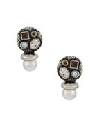 Camila Klein Faux Pearl Earring - Metallic