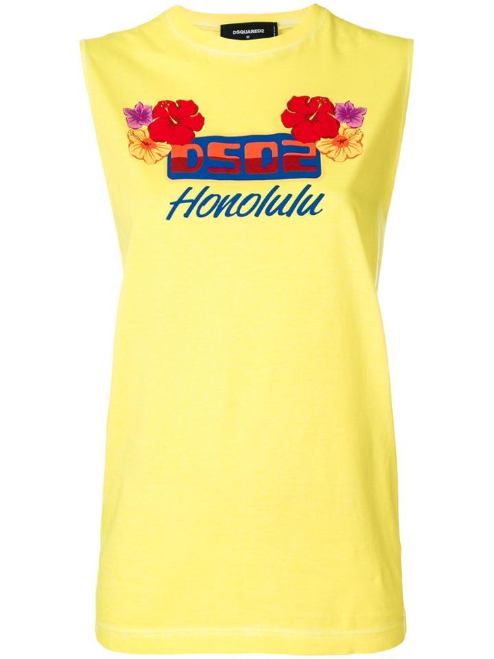 Dsquared2 Honolulu Tank Top - Yellow & Orange