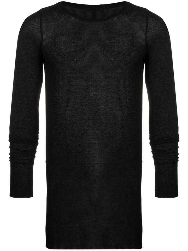 Rick Owens Ribbed Sweatshirt - Black