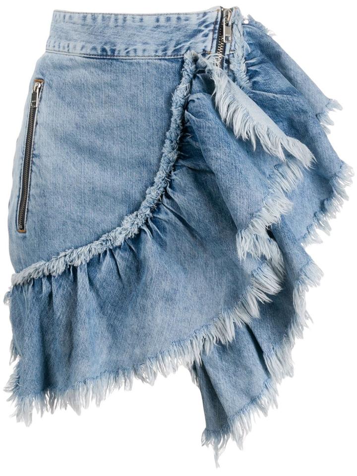 Diesel Denim Ruffled Skirt - Blue