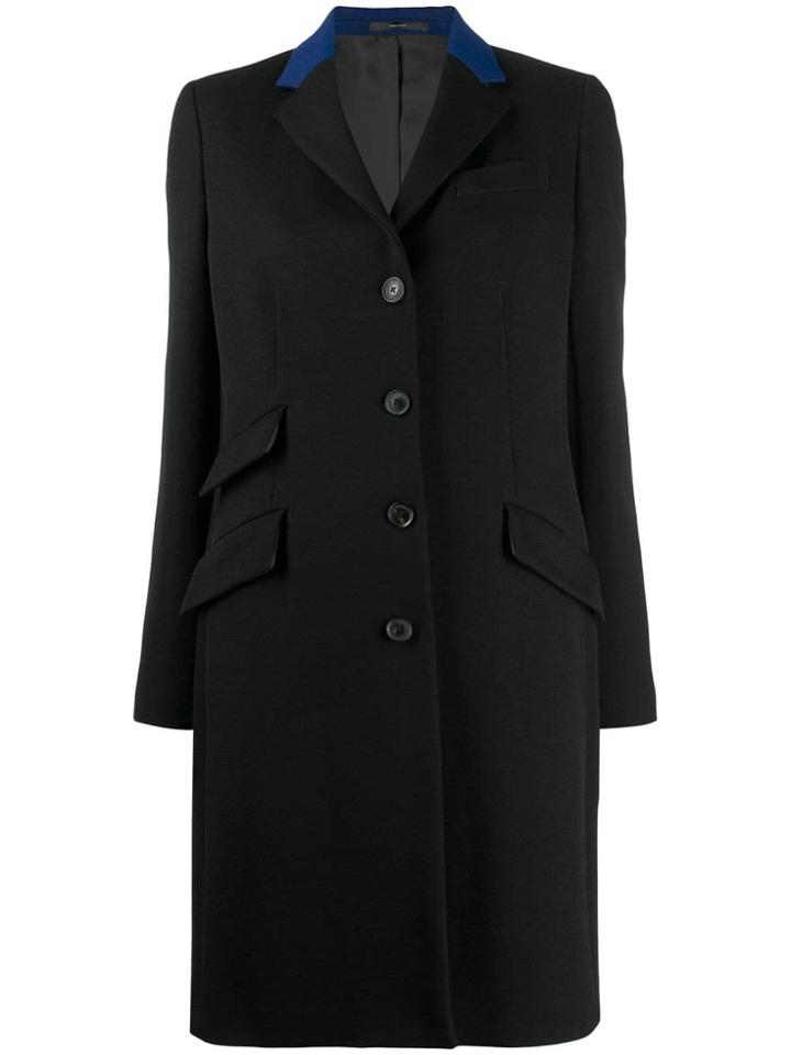 Paul Smith Fitted Single-breasted Coat - Black