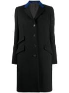 Paul Smith Fitted Single-breasted Coat - Black