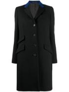 Paul Smith Fitted Single-breasted Coat - Black
