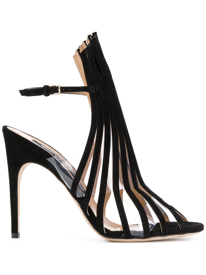 Sergio Rossi Amber Cage Sandals - Black