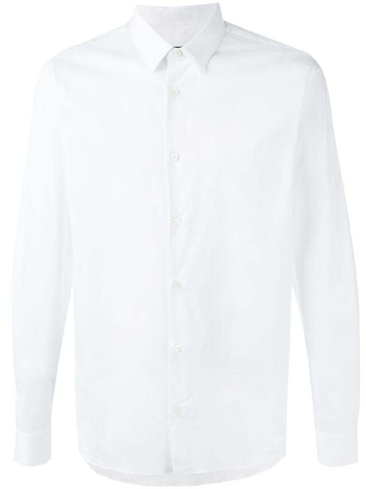 Z Zegna Classic Shirt, Men's, Size: 40, White, Cotton/spandex/elastane