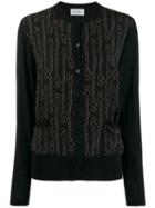 Salvatore Ferragamo Chain Print Cardigan - Black