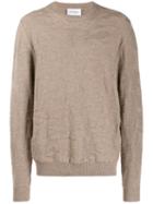 Salvatore Ferragamo Textured Crewneck Sweater - Neutrals