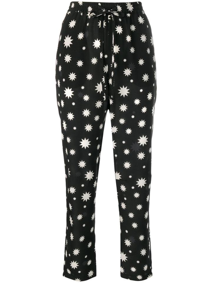 Red Valentino Starburst Print Trousers - Black