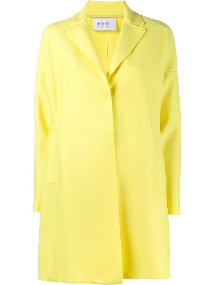 Harris Wharf London Single Breasted Coat, Women's, Size: 40, Yellow/orange, Wool